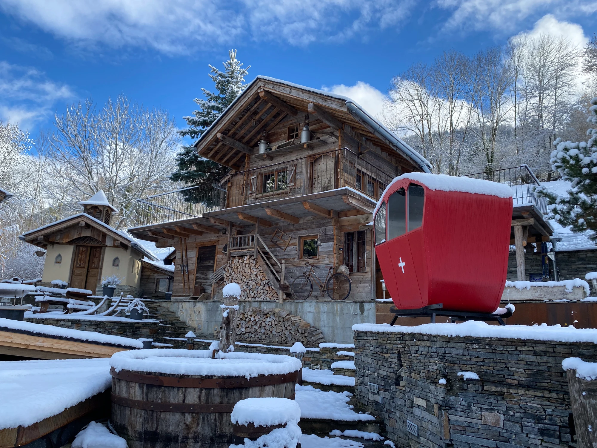 Le gîte à Annecy le Mazot de la cochette en hiver