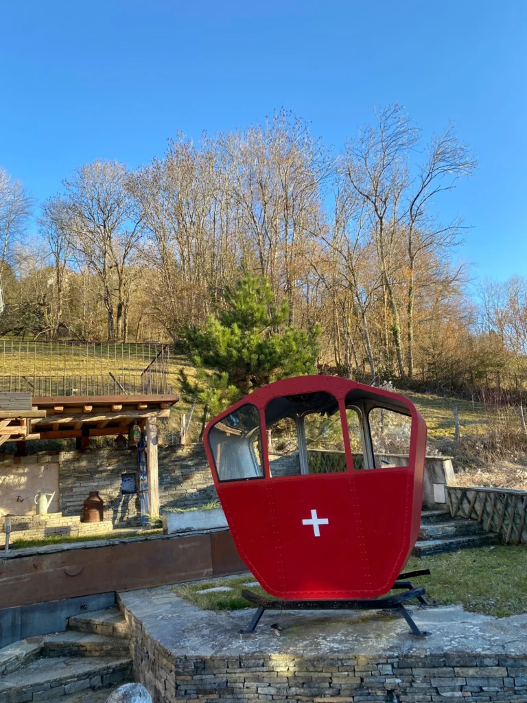 La cabine que nous avons restauré pour notre maison d'hôte à Annecy